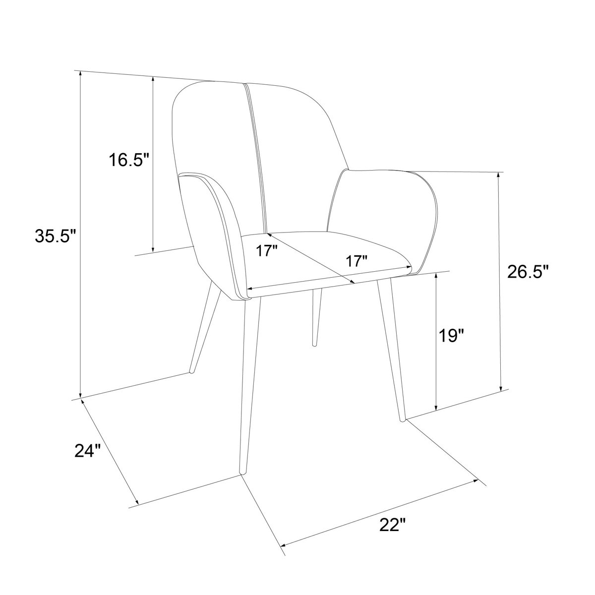 Mercer41 Cailtin 22'' Wide Velvet Armchair & Reviews Wayfair